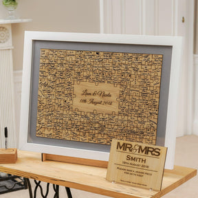 Jigsaw guest book frame