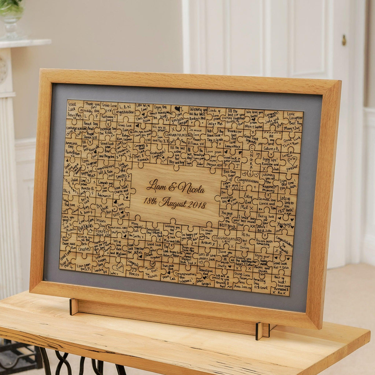 Jigsaw guest book frame