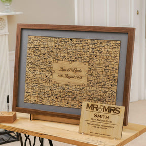 Jigsaw guest book frame