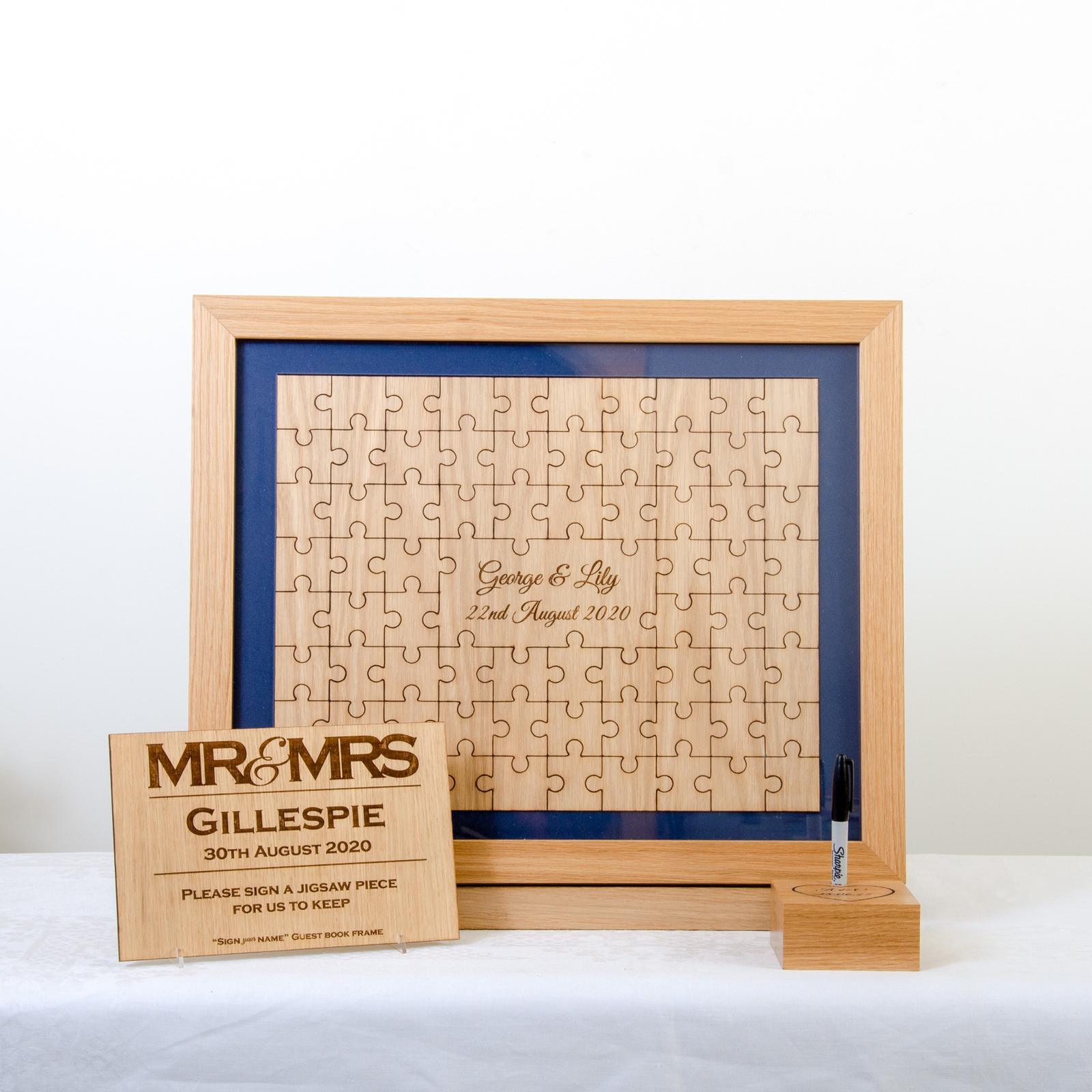Jigsaw guest book frame