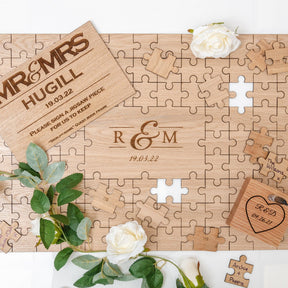 Jigsaw guest book frame