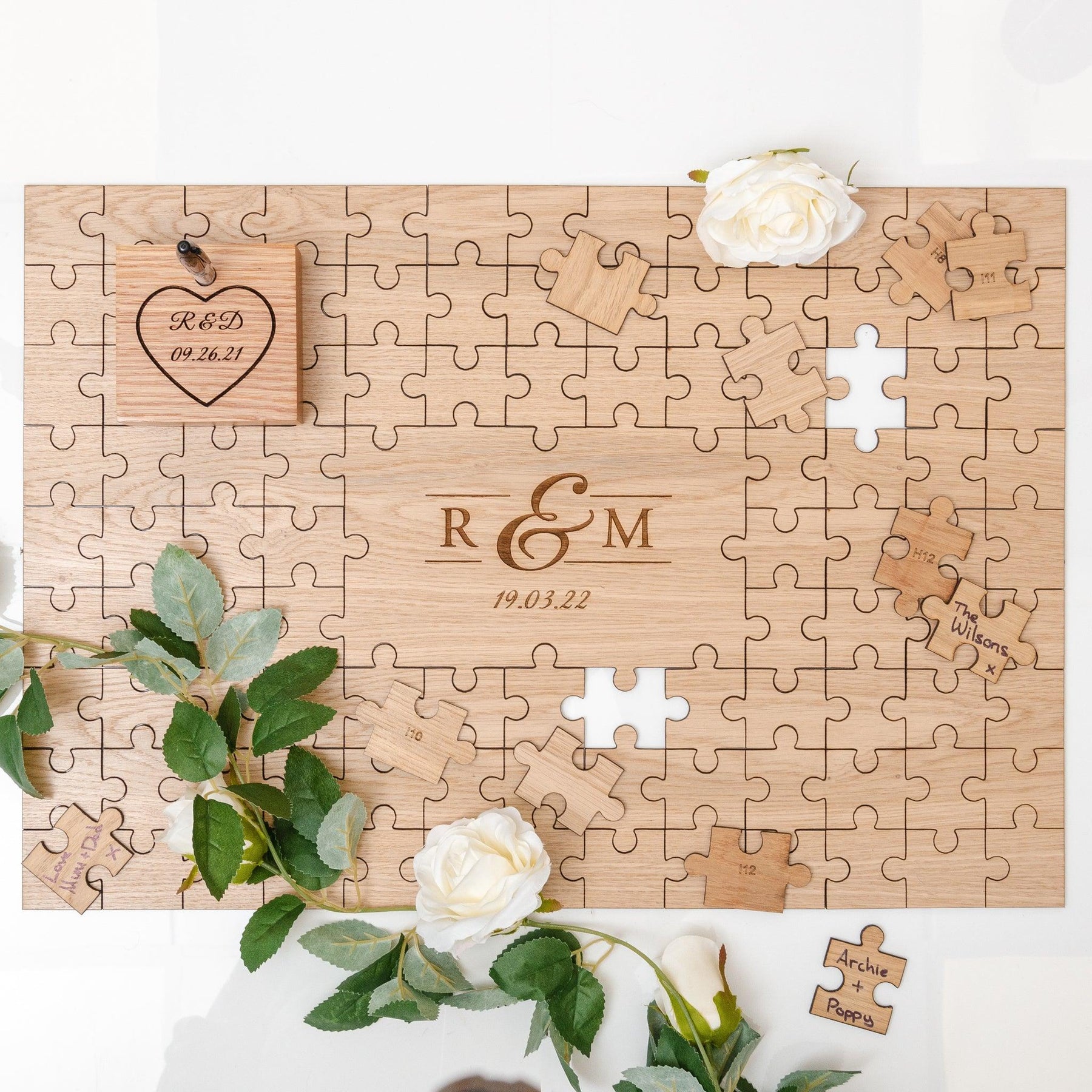 Jigsaw guest book frame