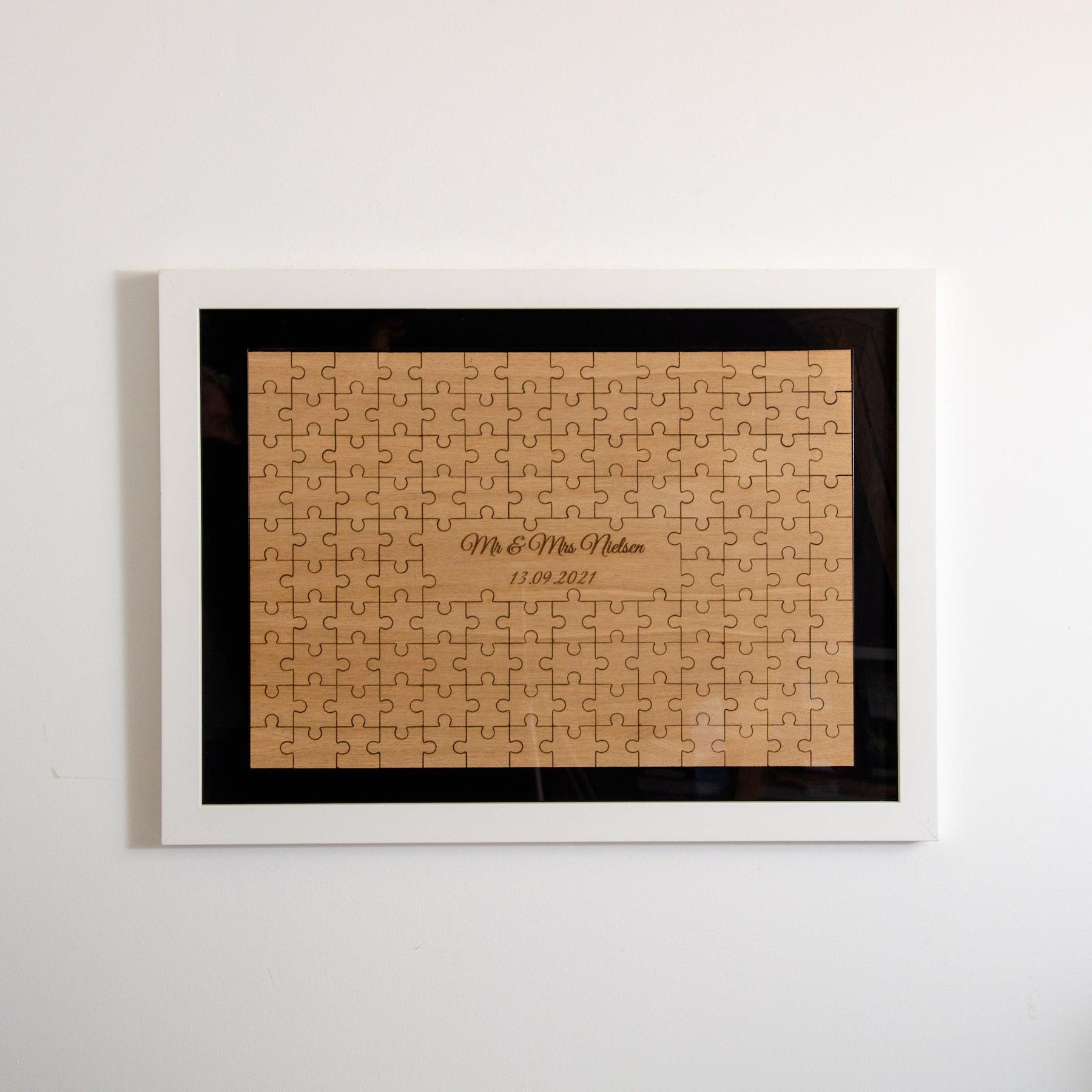 Jigsaw guest book frame