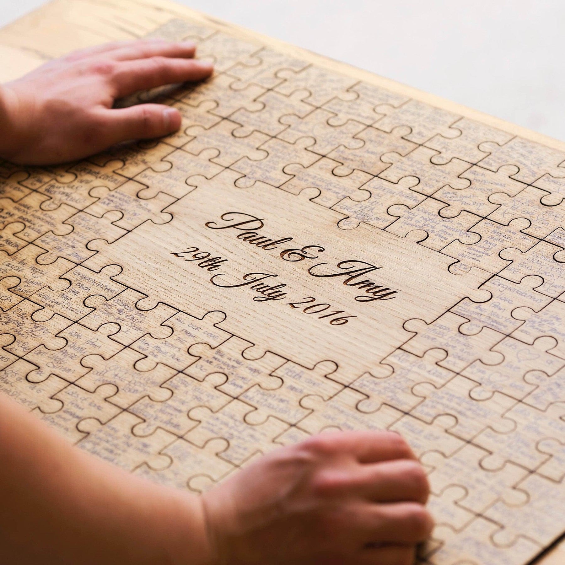 Jigsaw guest book frame