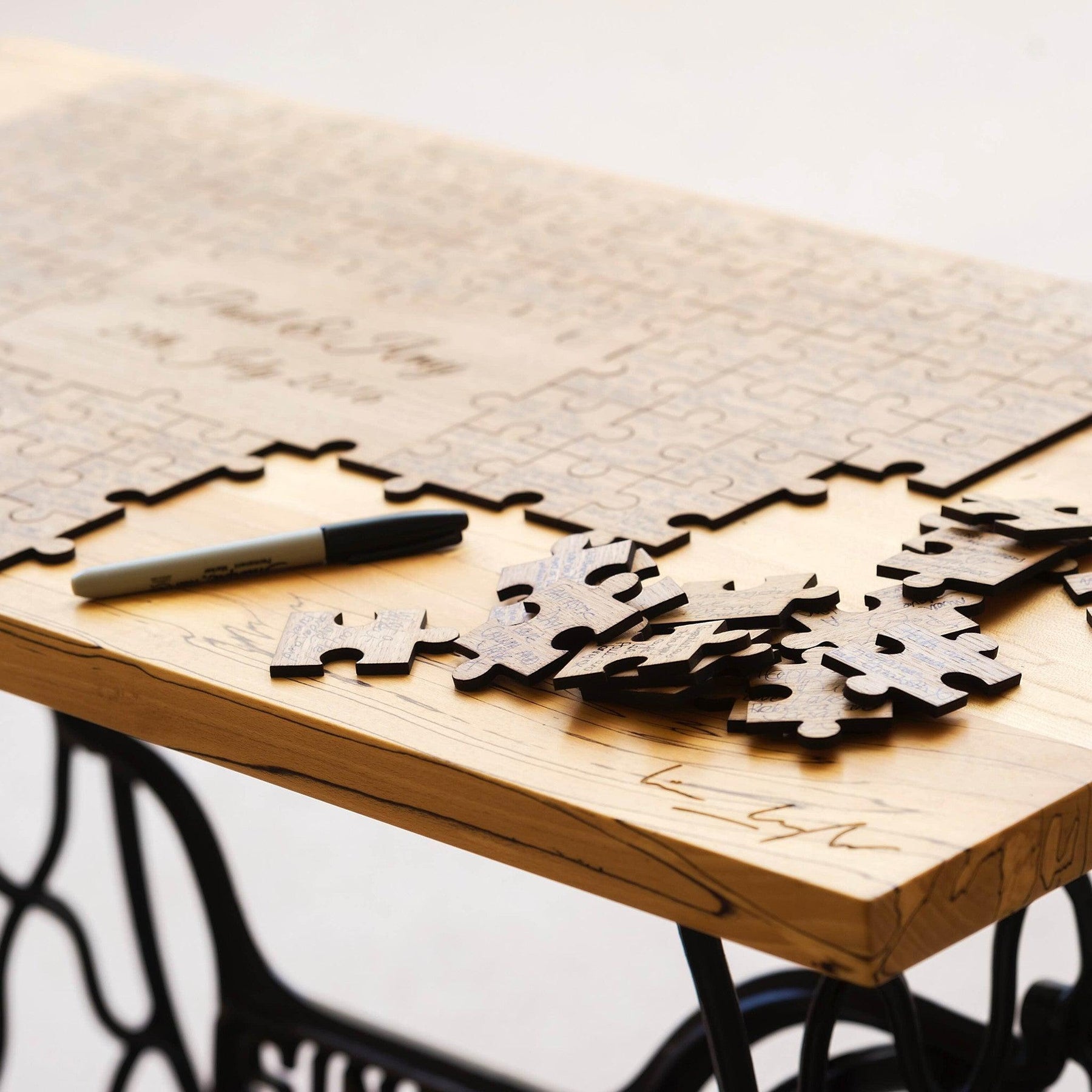 Jigsaw guest book frame