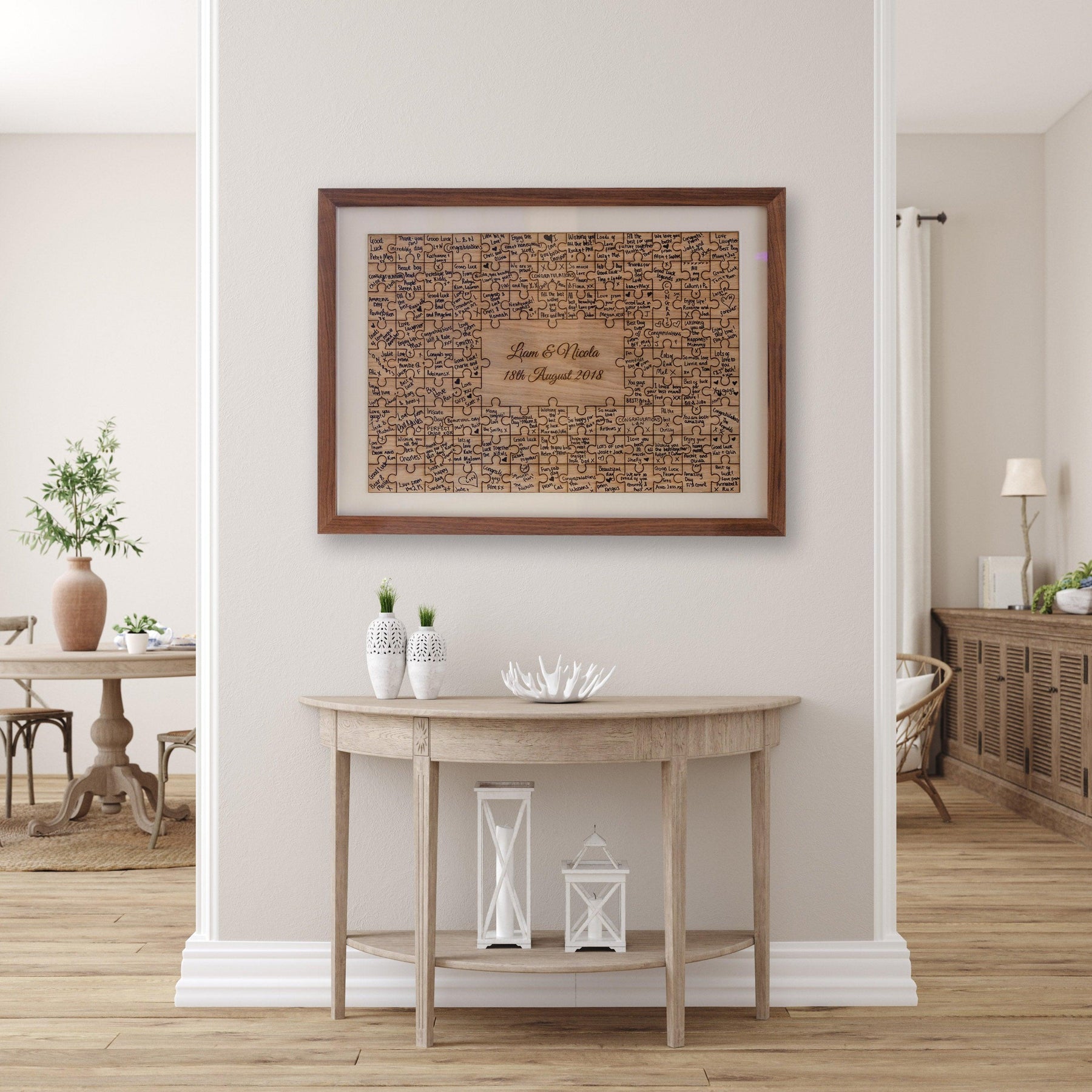 Jigsaw guest book frame